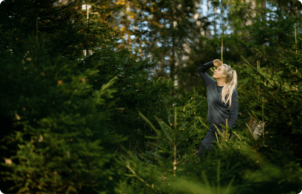 Woman in a forest