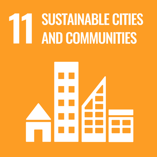 The icon of SDG 11 "Sustainable Cities and Communities"