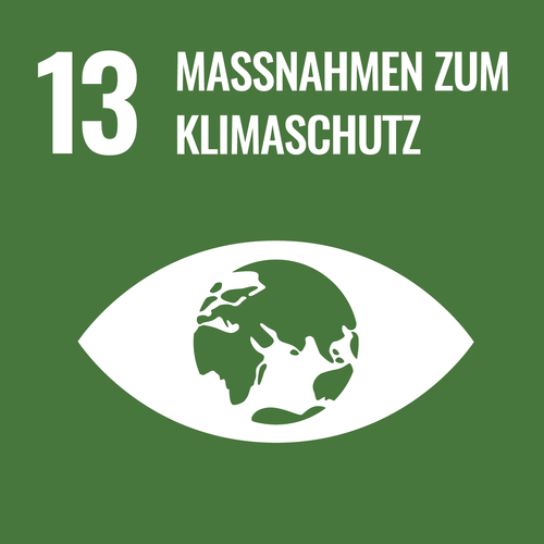 The logo for SDG 13, Climate protection measures