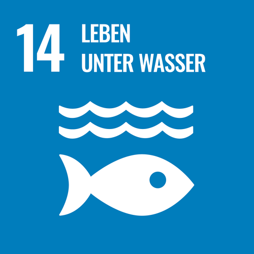 Das Logo für SDG 14