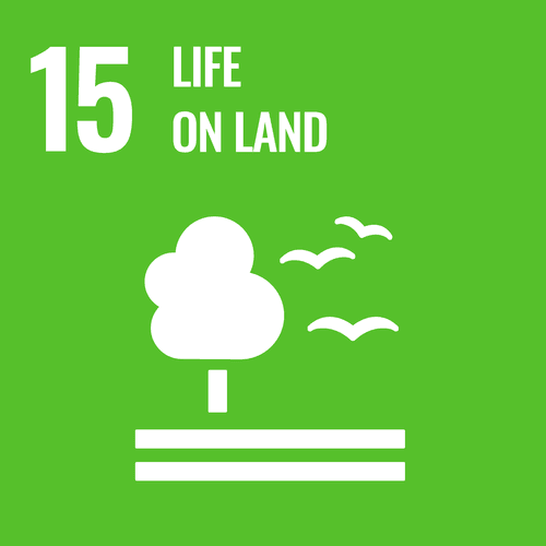 The logo for SDG 15, Life on Land